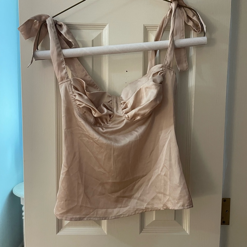Champagne long corset top
